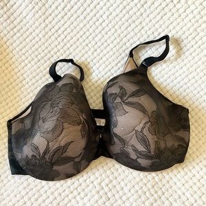 Cacique 40F black/tan bra